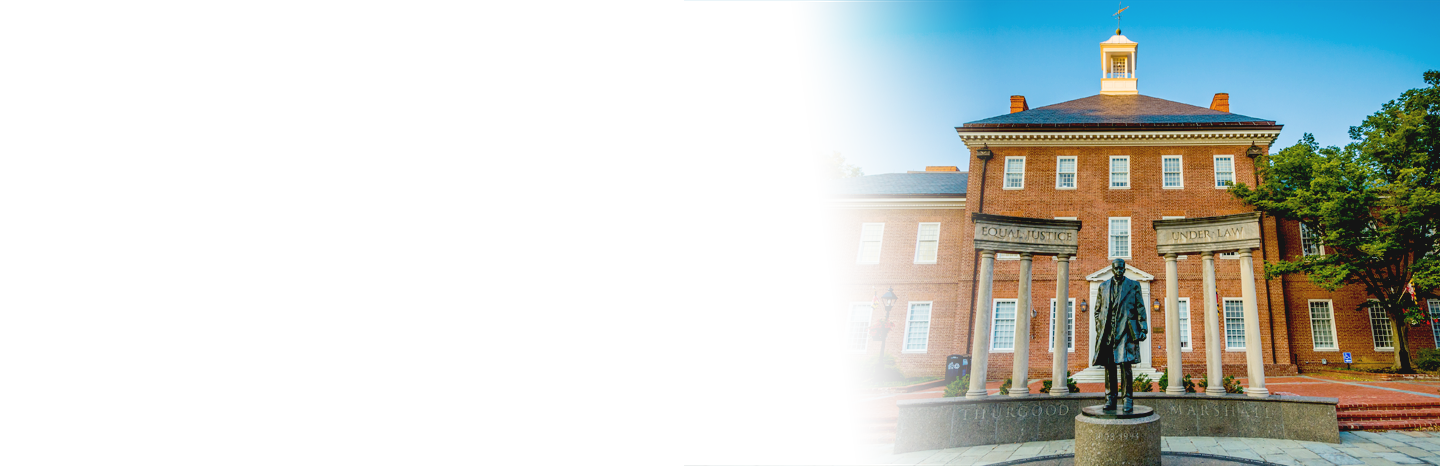 Thurgood Marshall statue at courthouse in Maryland