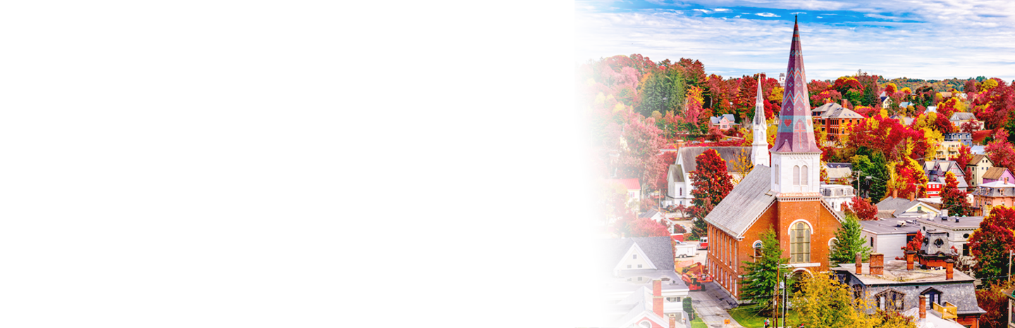 Fall foliage in Montpelier, Vermont